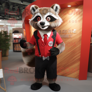 Red Raccoon mascotte...