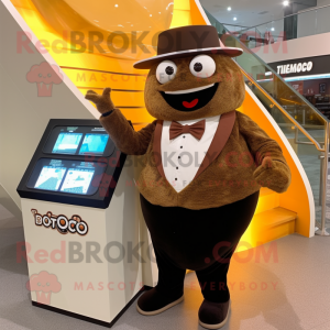 Brun Tacos maskot kostume...
