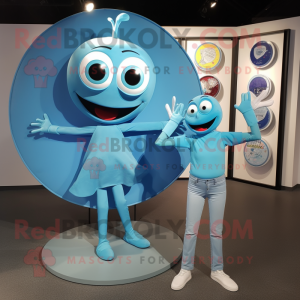 Cyan Plate Spinner mascotte...