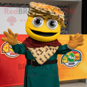 nan Nachos mascot costume character dressed with a Turtleneck and Gloves