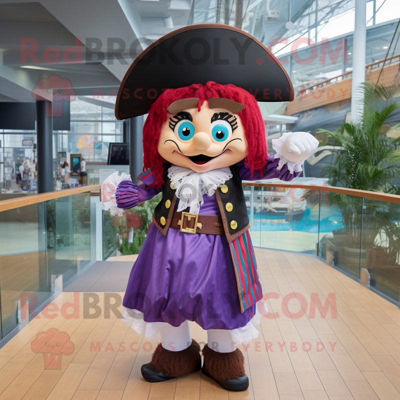 nan Pirate mascot costume character dressed with a Midi Dress and Bow ties