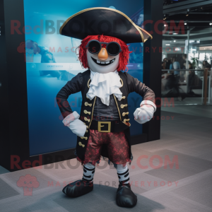 nan Pirate mascot costume character dressed with a Midi Dress and Bow ties