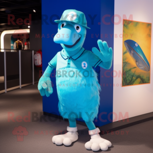 Cyan Dodo Bird mascotte...