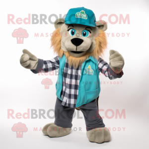 Teal Tamer Lion mascotte...