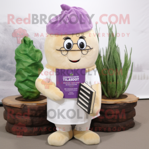 Lavendel Rova maskot kostym...