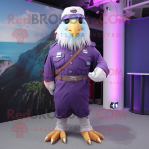 Purple Bald Eagle maskot...