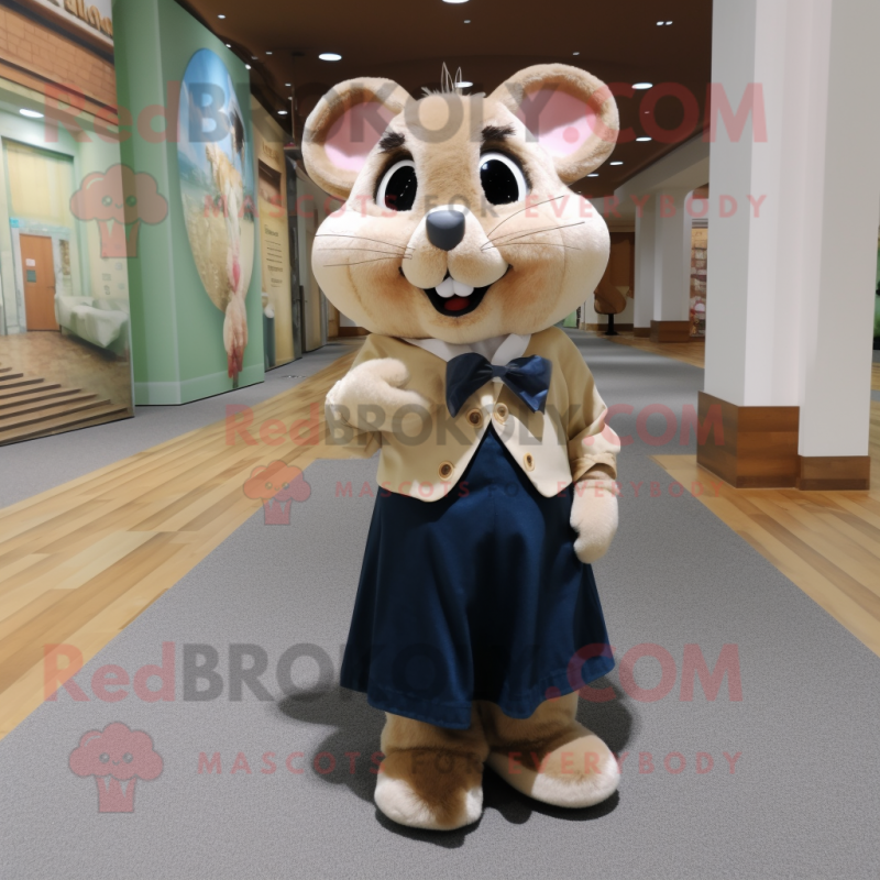 nan Dormouse mascot costume character dressed with a Dress Pants and Bow ties nan Dormouse mascot costume character dressed with a Dress Pants and Bow ties