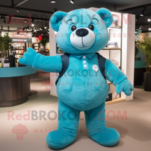 Turkis bamse maskot kostyme...