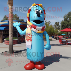 Himmelblauer Hot-Dog...