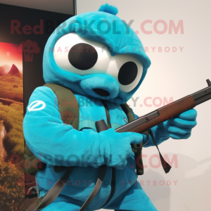 Turquoise Sniper mascotte...