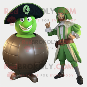 Grøn Pirat maskot kostume...