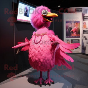 Pink Crow mascotte kostuum...