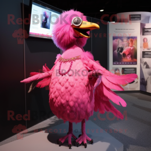 Pink Crow maskot kostume...