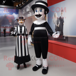 Black Mime mascotte kostuum...