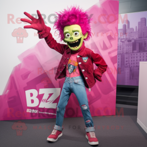 Magenta Zombie mascotte...