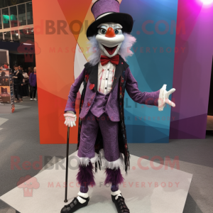 nan Stilt Walker mascot costume character dressed with a Suit Jacket and Scarves