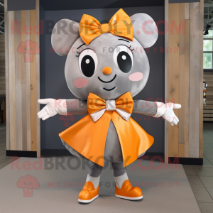 Grijs oranje mascotte...