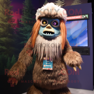 nan Sasquatch mascot costume character dressed with a Mini Skirt and Beanies