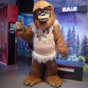 nan Sasquatch mascot costume character dressed with a Mini Skirt and Beanies