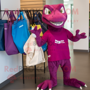 Magenta Lizard maskot...