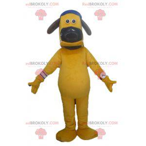 Big yellow dog mascot with a cap - Redbrokoly.com