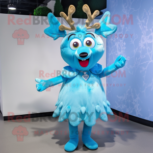 Cyan Reindeer mascotte...