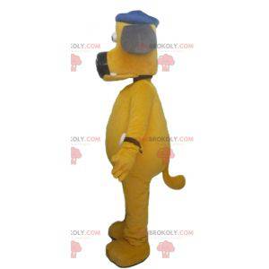 Mascote cachorro grande amarelo com boné - Redbrokoly.com