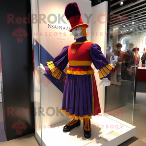 nan Swiss Guard mascot costume character dressed with a Pleated Skirt and Headbands