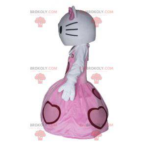 Mascota de Hello Kitty vestida con un vestido rosa -