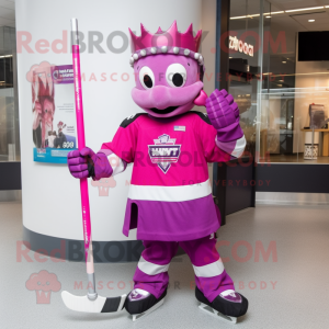 Magenta-Eishockeyschläger...