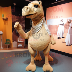 Tan Camel maskot kostume...