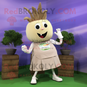 Beige Beet mascotte kostuum...