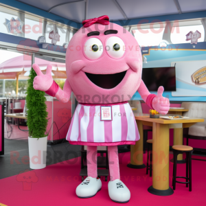 Pink Burgers maskot kostume...