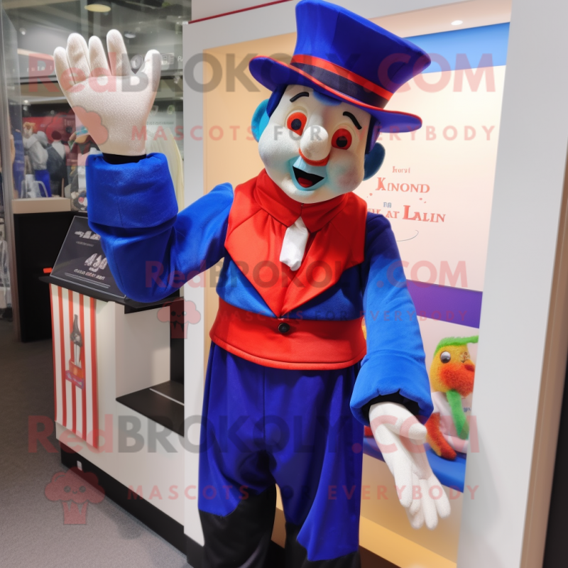 nan Magician mascot costume character dressed with a Polo Tee and Gloves nan Magician mascot costume character dressed with a Polo Tee and Gloves