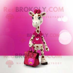 Magenta Giraffe mascotte...