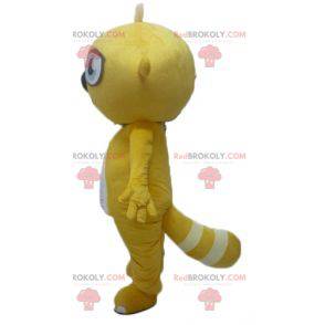 Mascote castor roedor amarelo e branco - Redbrokoly.com