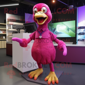 Magenta Dodo Bird mascotte...