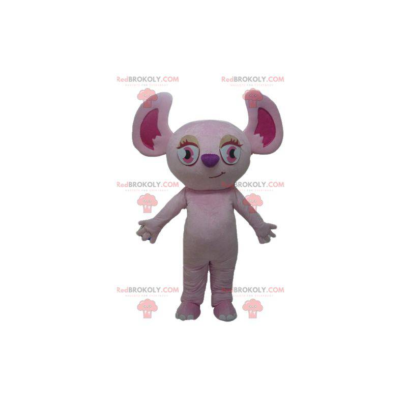 Pink koala mascot pink squirrel - Redbrokoly.com