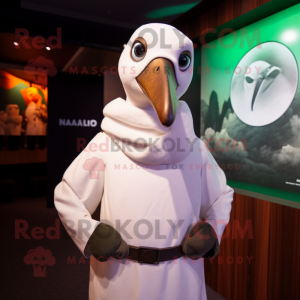 nan Albatross mascot costume character dressed with a Turtleneck and Brooches