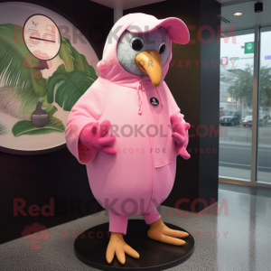 Pink Kiwi mascotte kostuum...