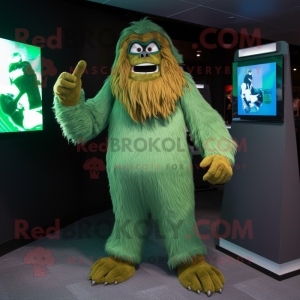 Green Sasquatch mascotte...