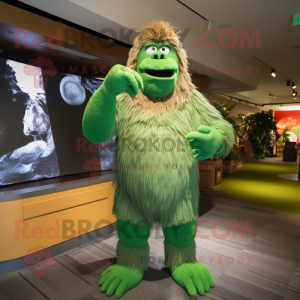 Green Sasquatch mascotte...