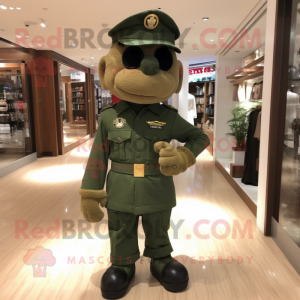 Forest Green Soldier maskot...