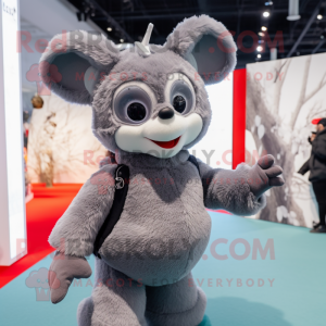 Grå Cupid maskot drakt...