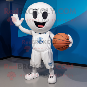 Hvid Basketball Ball maskot...