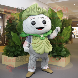 Grey Cabbage Leaf maskot...