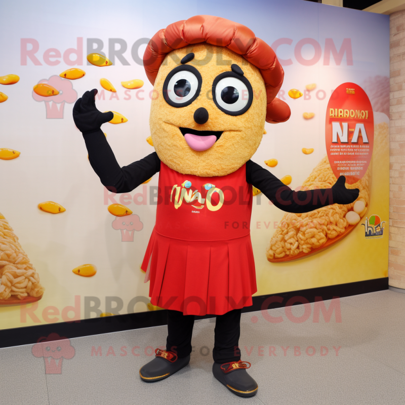 nan Paella mascot costume character dressed with a Shorts and Tie pins nan Paella mascot costume character dressed with a Shorts and Tie pins