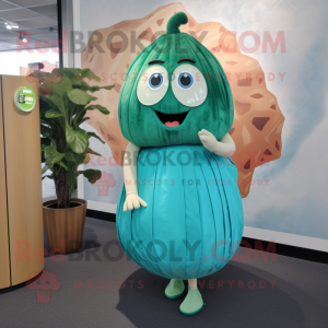 Teal Melon mascotte kostuum...