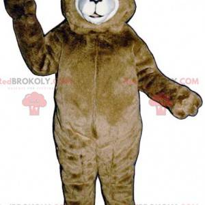 Gran mascota gigante oso marrón y blanco - Redbrokoly.com