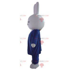 Hvid kanin maskot klædt i slipsdragt - Redbrokoly.com